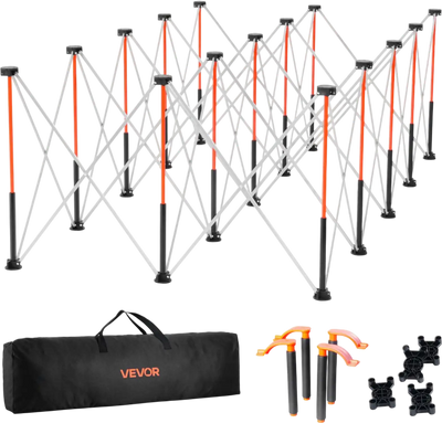 VEVOR Portable Folding Workstand, 8.05 x 4.13 ft Collapsible Workbench, 6000 lbs Weight Capacity, No Assembly Foldable Work Stand with Storage Bag, Table Top NOT Included, for Garage Workshop Outdoor