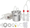 VEVOR Goat Milking Machine, 3 L 304 Stainless Steel Bucket, Electric Automatic Pulsation Vacuum Milker, Portable Milker with Food-grade Silicone Cups and Tubes, Suction for Sheep