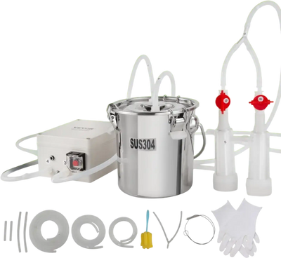 Vevor Milking Machine Portable Electric Automatic Pulsation Vacuum Goat Sheep Milker 3 L New
