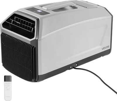 VEVOR Portable Camping Air Conditioner 3050 BTU, Tent AC Unit with Hose, Remote & Touch Control, 61–90°F Adjustable, 150 m³/h High Airflow, Low Noise, Ideal for Tent. RV, Outdoor Cooling, Dark Grey