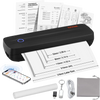 VEVOR Portable Printer - 2600mAh Battery, 203 DPI, Bluetooth Inkless Mobile Printer for A4, A5 & 8.5" x 11" Thermal Paper, Compatible with iOS, Android & Laptop, Ideal for Travel, Office & Home Use