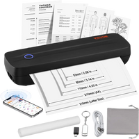 VEVOR Portable Printer - 2600mAh Battery, 203 DPI, Bluetooth Inkless Mobile Printer for A4, A5 & 8.5