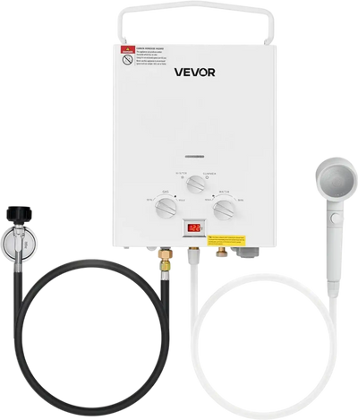 Vevor Water Heater Portable Propane Tankless 5L 1.32 GPM Outdoor Instant Hot Water New