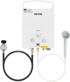 VEVOR Portable Propane Water Heater, 6L Tankless Outdoor Water Heater, 41000 BTU 1.58 GPM Instant Hot Water, with Accessory Set + Regulator for RV Camping Trips Cabins Barns