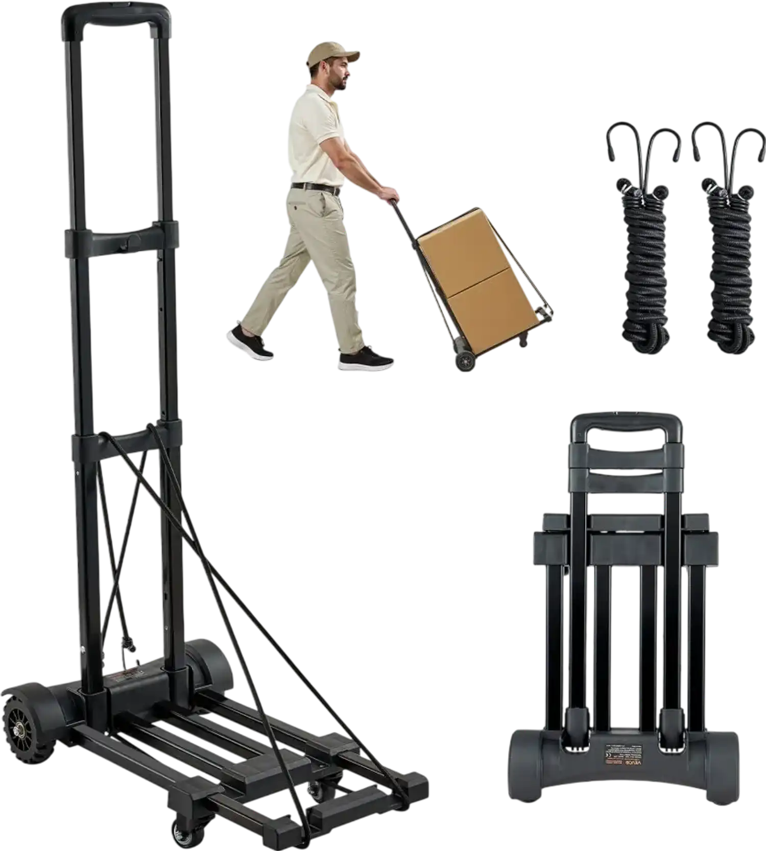Vevor Hand Truck Folding 290 lbs Platform Cart Dolly New