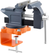 VEVOR Bench Vise, 4.5 Inch, Portable Workbench Vice with 270° Swivel Base, Quick Release Rotating Bench Clamp, Cast Iron Construction, for Woodworking, Metalworking, Drilling, Sawing, Cutting Conduit