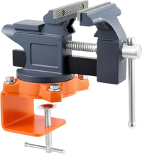VEVOR Bench Vise, 4.5 Inch, Portable Workbench Vice with 270° Swivel Base, Quick Release Rotating Bench Clamp, Cast Iron Construction, for Woodworking, Metalworking, Drilling, Sawing, Cutting Conduit