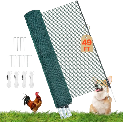 Vevor Temporary Fence 3' x 49.2' Plastic Mesh Safety Netting with Posts New