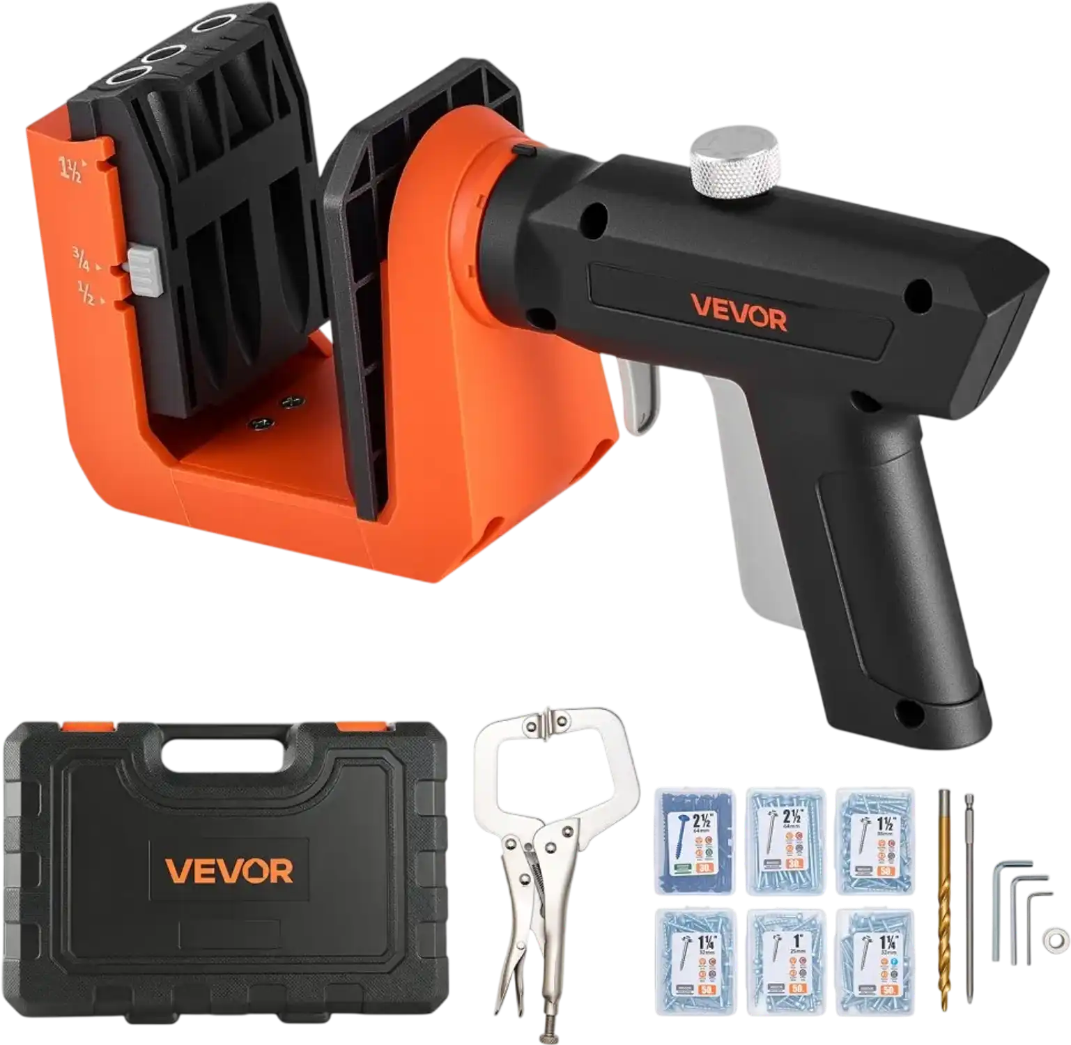 Vevor Pocket Hole Jig Kit Adjustable 1/2