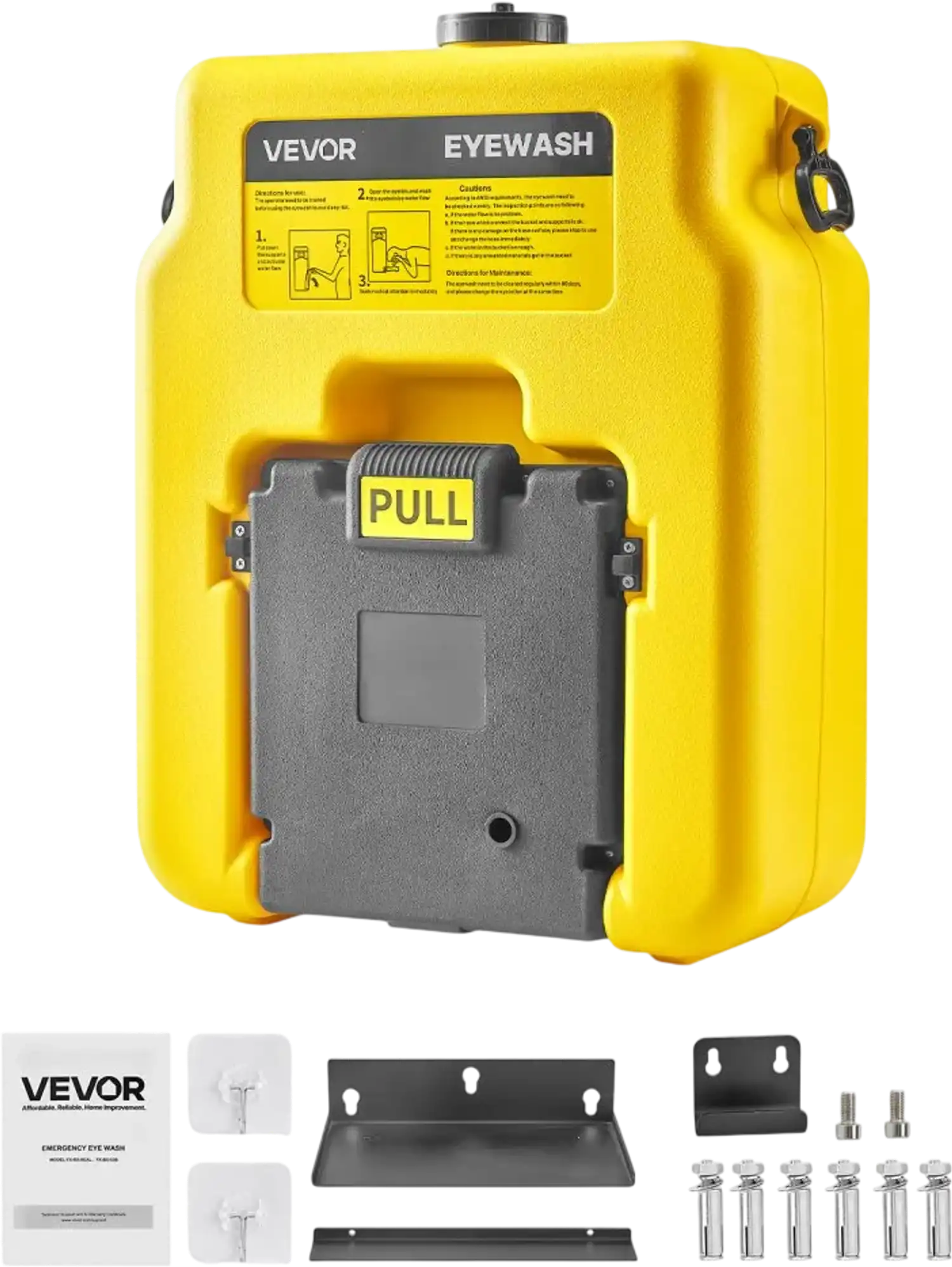 Vevor Eye Wash Station Portable 14 Gal OSHA-Approved Emergency Eyewash Unit Yellow New