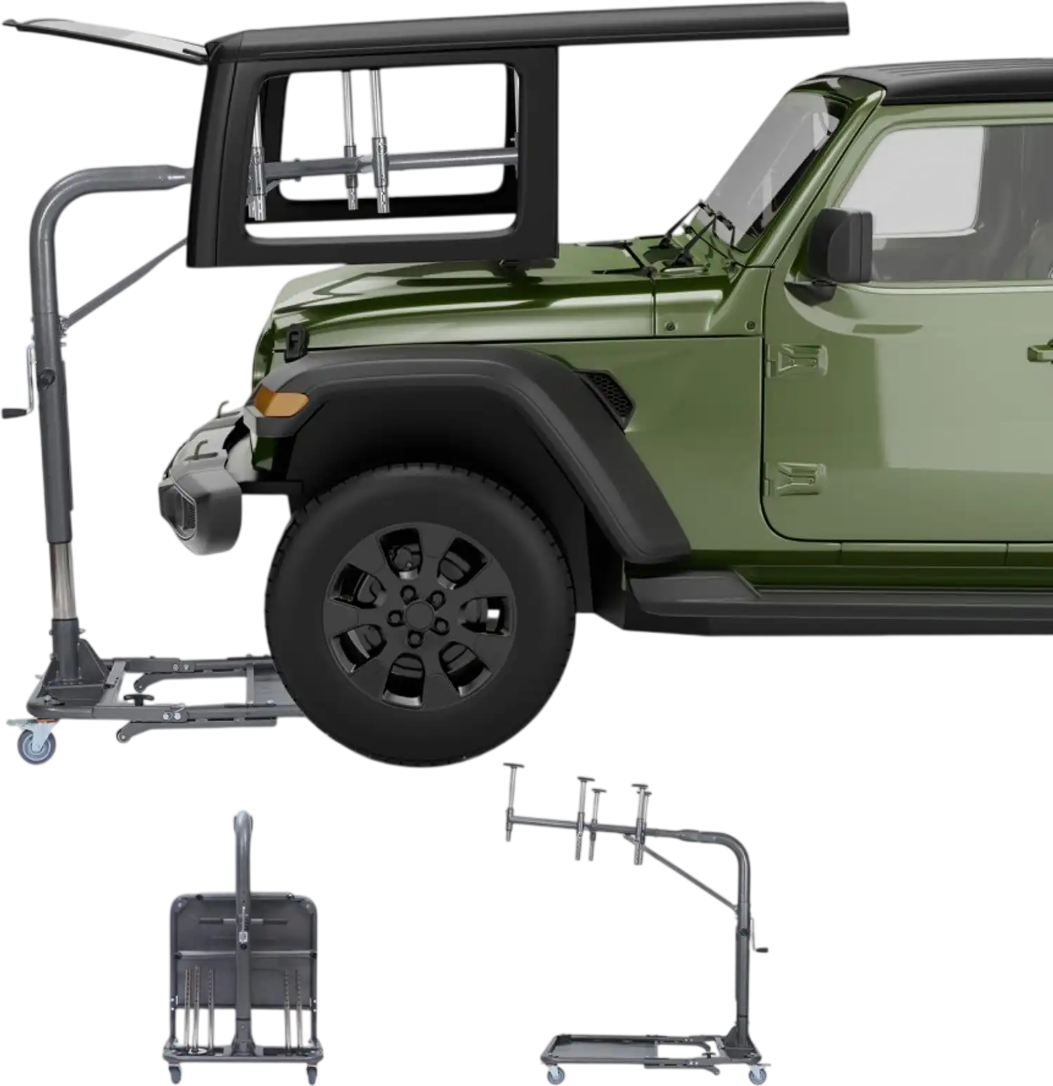Vevor Hard Top Remover Lift Foldable Jeep Hardtop Removal and Storage System New