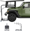 VEVOR Hard Top Remover Lift, 220 lbs, Foldable Jeep Hardtop Removal and Storage System, Easy One-Person Operation, Adjustable Height, for Jeep Wrangler YJ, TJ, JK, JL, 4XE, Ford Bronco 4 Door & 6 Gen+