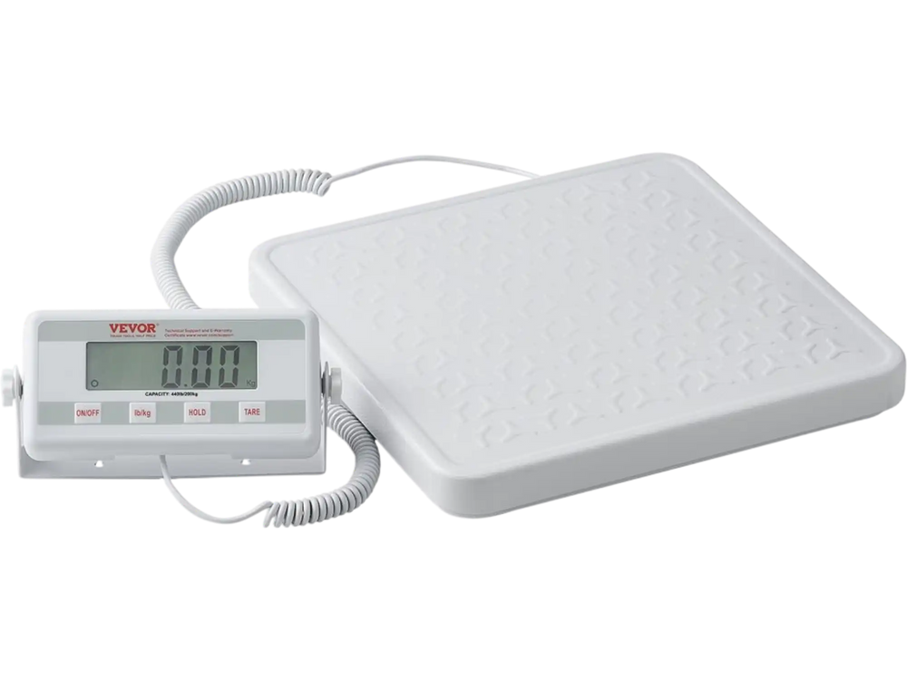 VEVOR Portable Medical Scale, Professional Digital Physician Scale for Weighing - with Anti-slip Platform, 2 Units, Hold & Tare Function, 440LBS Capacity Physician Weight Scale for Gyms Homes Hospital