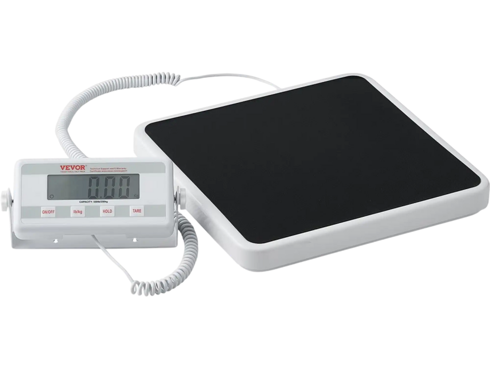 VEVOR Portable Medical Scale, Professional Digital Physician Scale for Weighing - with Anti-Slip Mat, 2 Units (kg/lb), Hold & Tare Function, 550LBS Capacity Physician Wight Scale for Gym Home Hospital