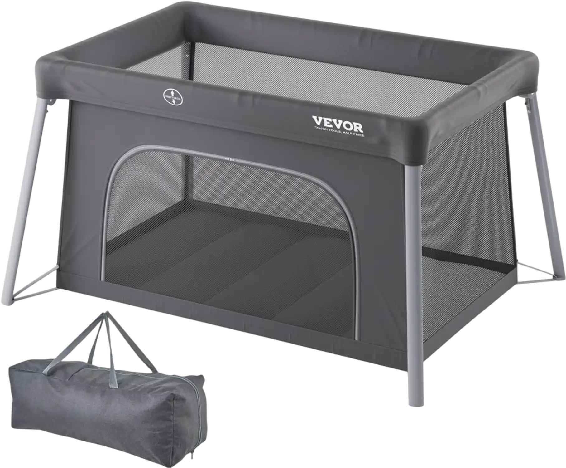 Vevor Playpen Baby Travel Crib & Play Yard with Zipper Gate and Soft Mattress New