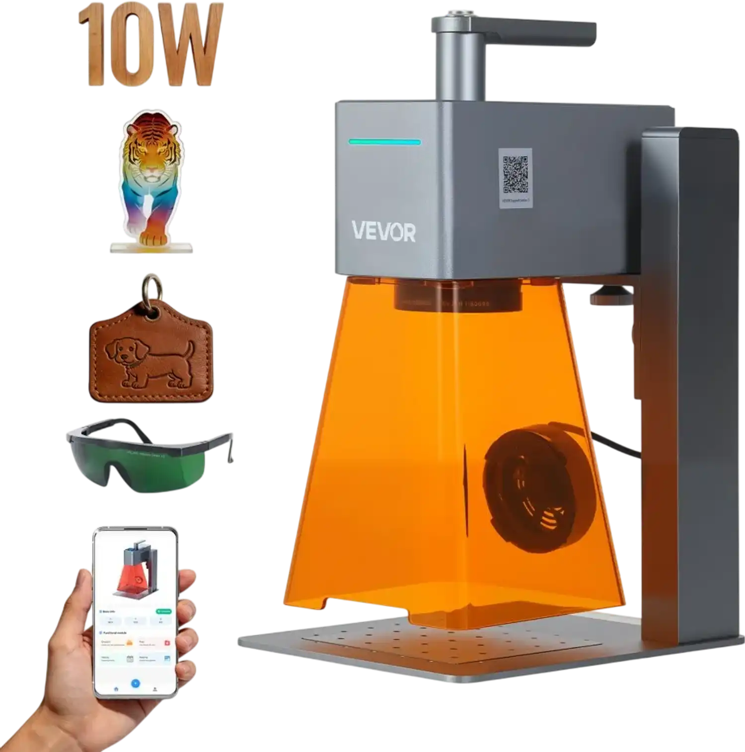 Vevor Laser Engraver Portable 12W Blue Handheld Engraver and Cutter New