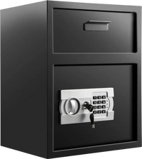 VEVOR Digital Depository Safe 1.7 Cubic Feet Made of Carbon Steel Electronic Code Lock Depository Safe with Deposit Slot with Two Emergency Keys Depository Box for Home Hotel Restaurant and Office