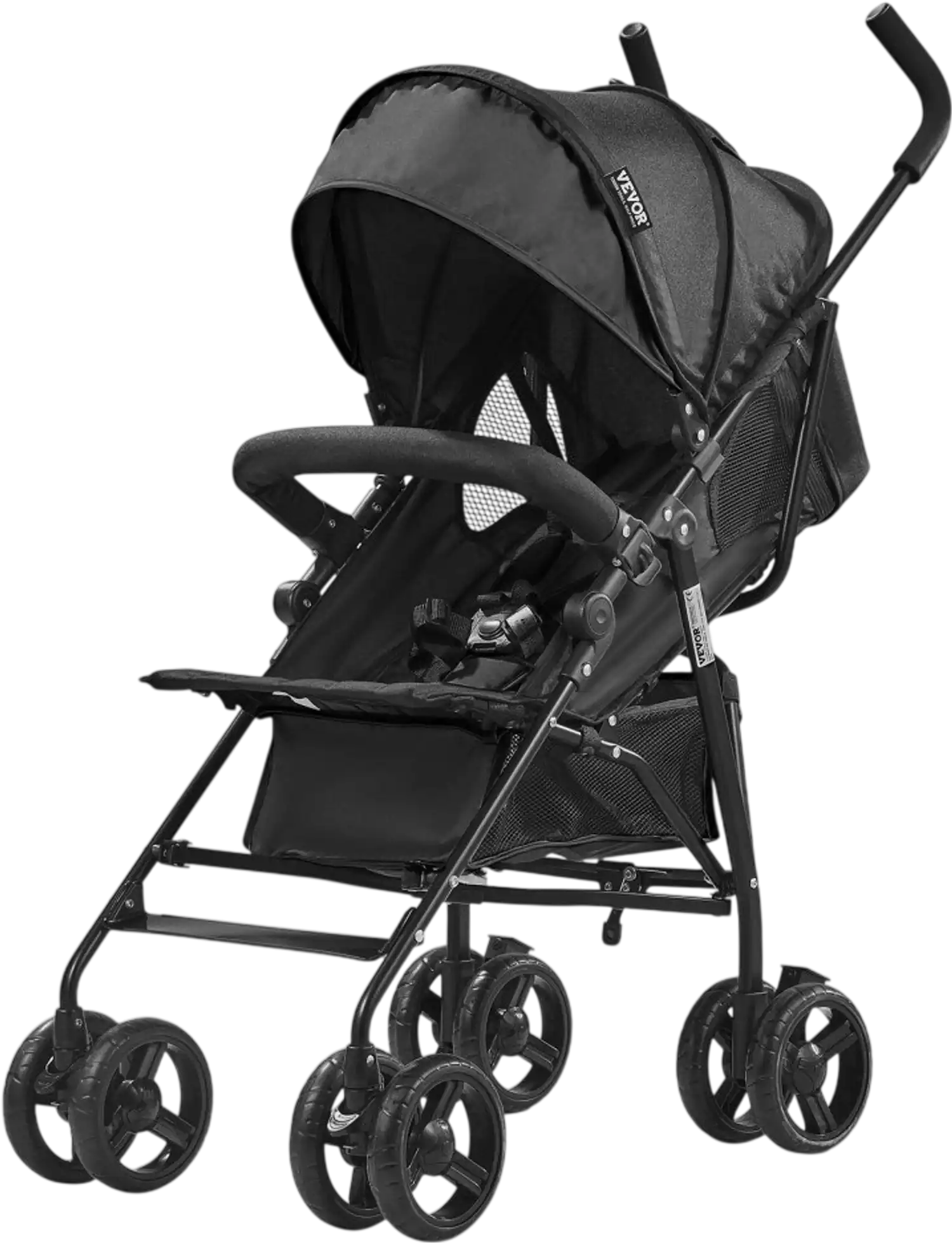 Vevor Stroller Lightweight Foldable Travel Baby Stroller Black New
