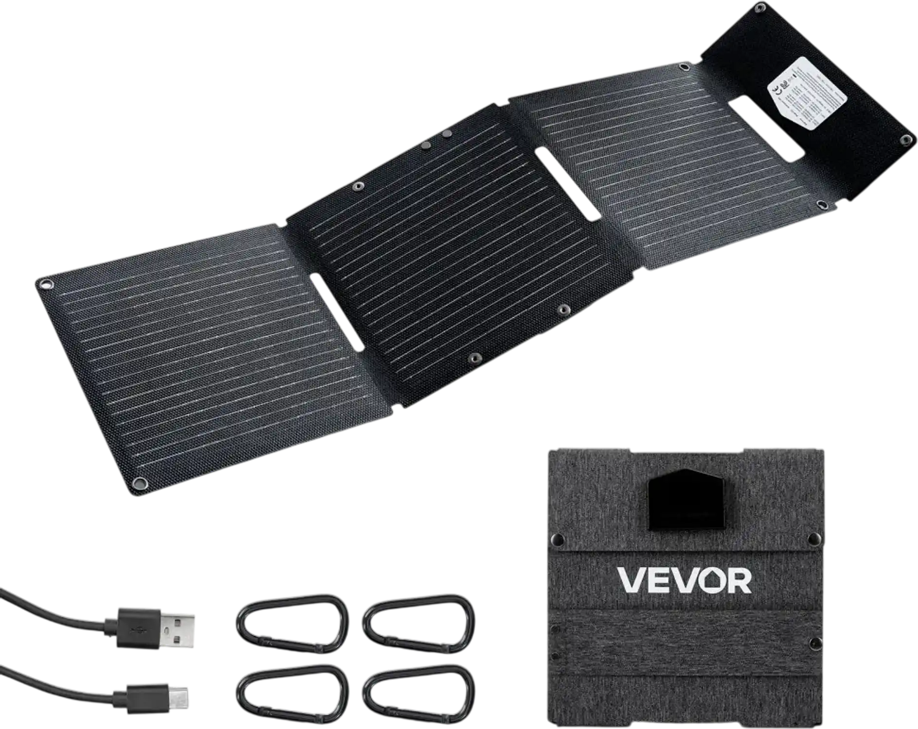 Vevor Solar Panel 30W Foldable Portable Charger New