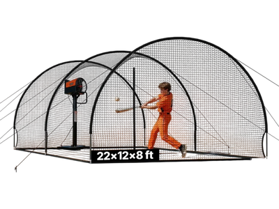 Vevor Baseball Batting Cage Portable Freestanding 22.2 x 12.1 x 7.9' New