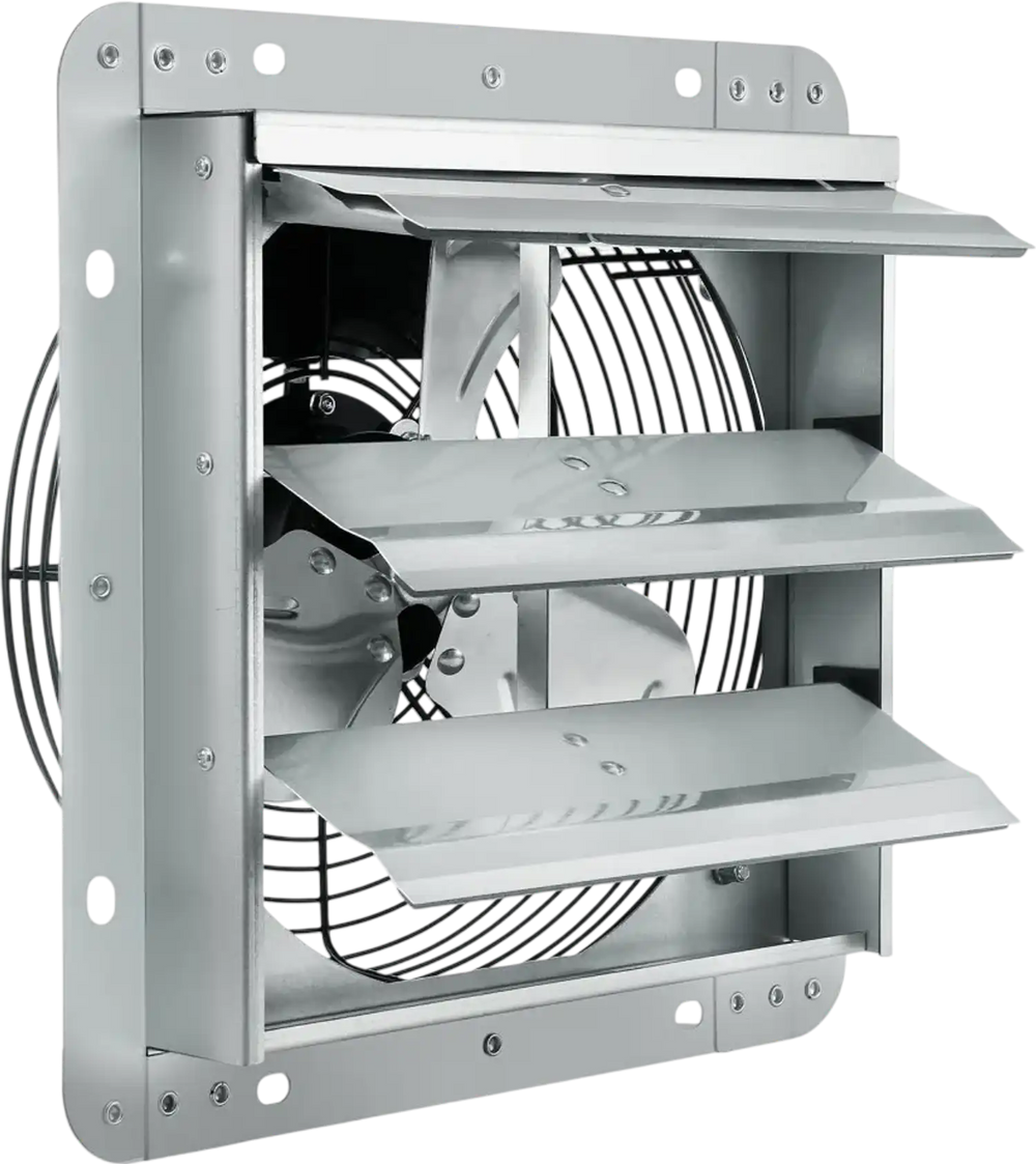 VEVOR 10'' Shutter Exhaust Fan, High-speed 820 CFM, Aluminum Wall Mount Attic Fan with AC-motor, Ventilation and Cooling for Greenhouses, Garages, Sheds, Shops, FCC
