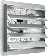 VEVOR 24'' Shutter Exhaust Fan, High-speed 3320 CFM, Aluminum Wall Mount Attic Fan with AC-motor, Ventilation and Cooling for Greenhouses, Garages, Sheds, Shops, FCC
