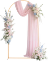 VEVOR Arch Backdrop Stand, 7.2 x 4 ft, Stable Structure, Easy Assembly, 1 Piece Gold Metal Arch Backdrop Stand for Wedding, Birthday Party, Graduation, Holiday Celebration, and Ceremony Decoration