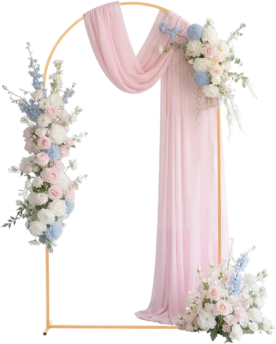 VEVOR Arch Backdrop Stand, 7.2 x 4 ft, Stable Structure, Easy Assembly, 1 Piece Gold Metal Arch Backdrop Stand for Wedding, Birthday Party, Graduation, Holiday Celebration, and Ceremony Decoration