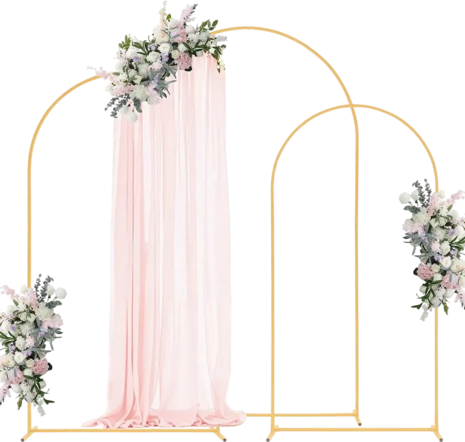 Vevor Arch Backdrop Stand Set of 3 Gold Metal Wedding Party Decoration New