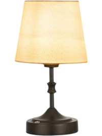 VEVOR Cordless Table Lamp, 5200mAh Built-in Rechargeable Battery Small Desk Lamp, 3-Level Brightness, Fabric Shade, 2700-3000K Color Temperature, Table Light for Restaurant, Bedroom, Bars, Black
