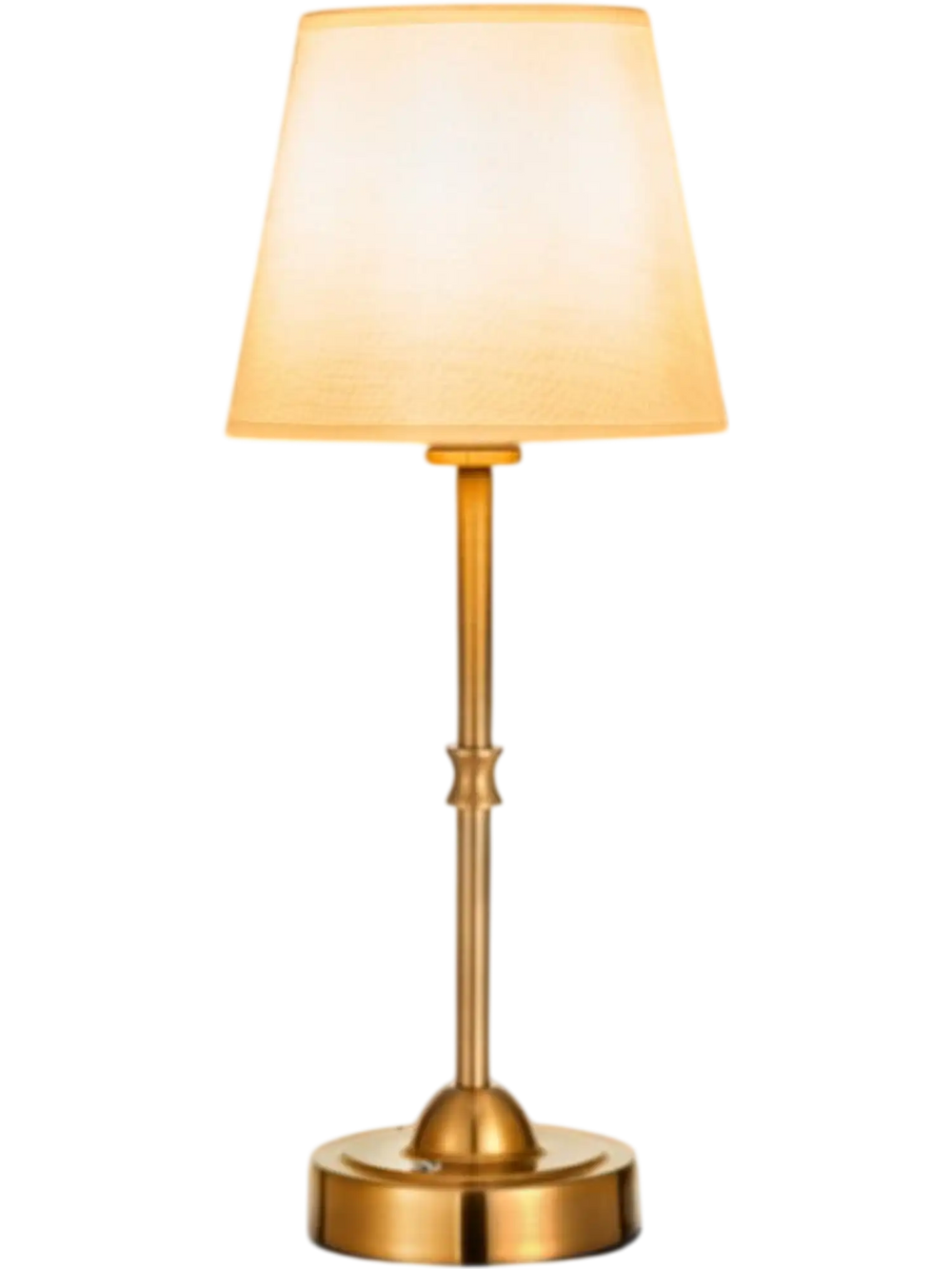 VEVOR Cordless Table Lamp, 5200mAh Built-in Rechargeable Battery Desk Lamp, 3-Level Brightness, Fabric Shade, 2700-3000K Color Temperature, Table Light for Restaurant, Bedroom, Bar Counter, Gold