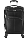 VEVOR Softside Expandable Luggage with Spinner Wheels, 20-Inch Softside Carry on Luggage, Lightweight Checked Suitcase with Expandable Zippered Pocket and TSA Lock, Black