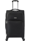 VEVOR Softside Expandable Luggage with Spinner Wheels, 24-Inch Softside Checked Medium Luggage, Lightweight Checked Suitcase with Expandable Zippered Pocket and TSA Lock, Black