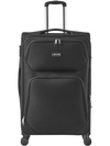 VEVOR Softside Expandable Luggage with Spinner Wheels, 28-Inch Softside Checked Large Luggage, Lightweight Checked Suitcase with Expandable Zippered Pocket and TSA Lock, Black