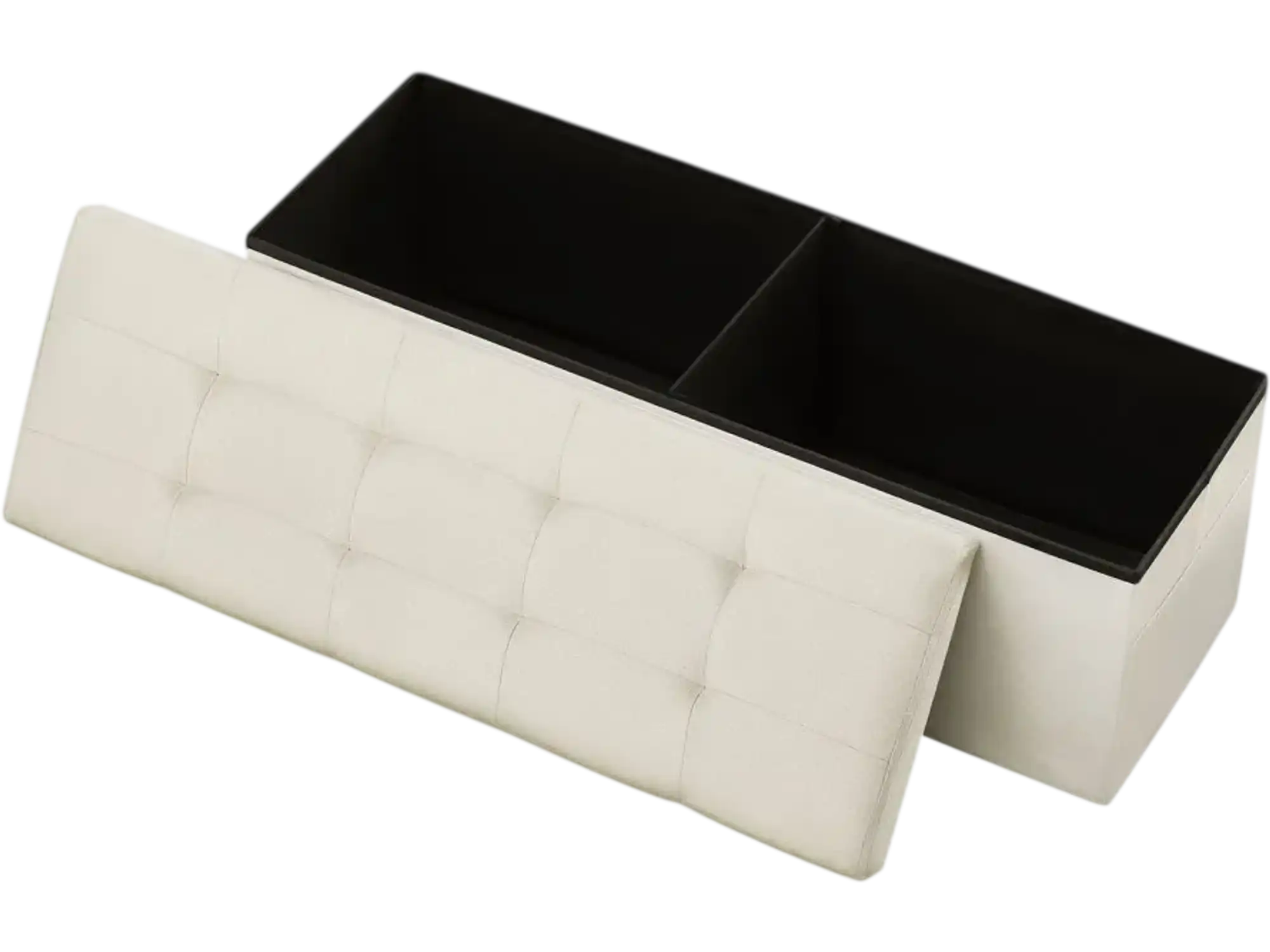Vevor Storage Ottoman Bench Foldable Linen Beige 43.31