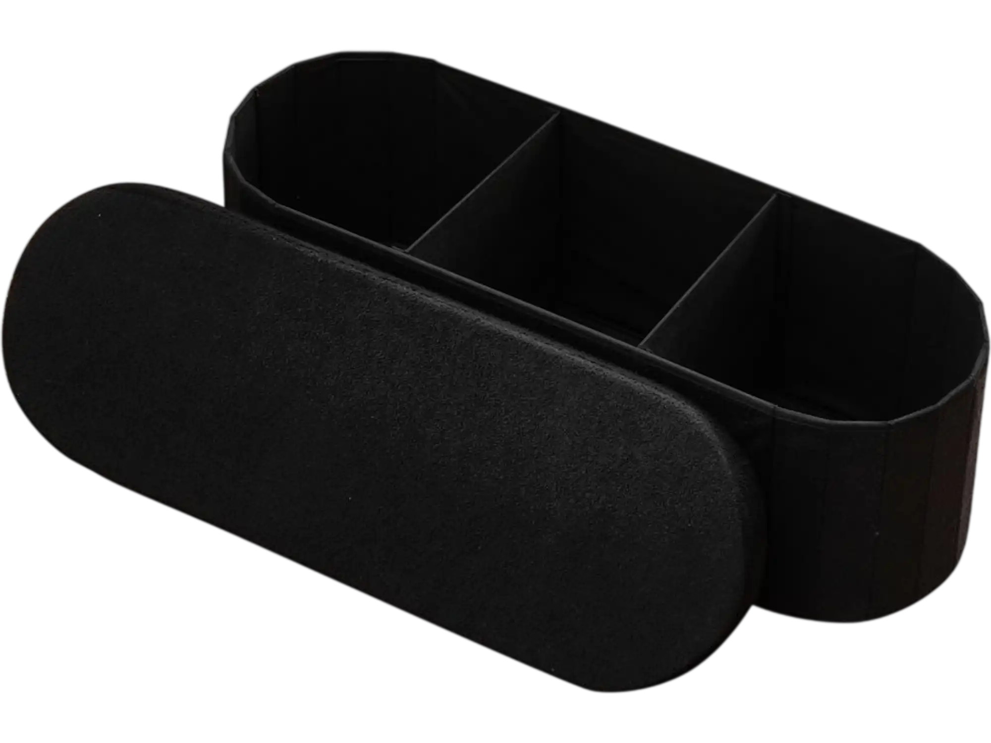 Vevor Storage Ottoman Bench Foldable Teddy Fleece End of Bed Black New