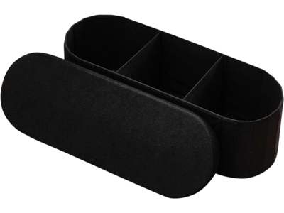 Vevor Storage Ottoman Bench Foldable Teddy Fleece End of Bed Black New