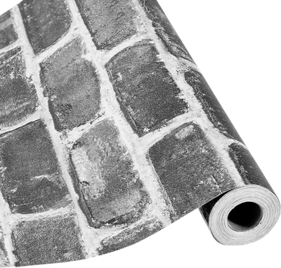Vevor Wallpaper Peel and Stick Gray Brick 17.7