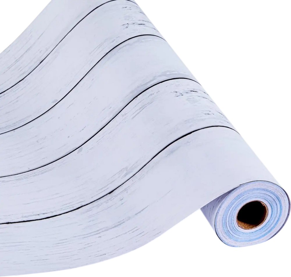 VEVOR Peel and Stick Wallpaper, 17.7 x 472.4 inch Contact Paper White Wood Textured Waterpoof Self Adhesive, Easy to Clean & Peel Wall Decorative Vinyl Roll for Bedroom Kitchen Bathroom Office Desk