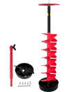 VEVOR Ice Drill Auger, 6\" Diameter Nylon Ice Auger, 39\" Length Ice Auger Bit,Auger Drill with 11.8\" Extension Rod,Auger Bit with Drill Adapter,Top Plate & Blade Guard for Ice Fishing Ice Burrowing