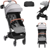 VEVOR Standard Baby Infant Stroller, Toddler Stroller with 95°-150° Adjustable Backrest & & 0/90°Adjustable Footrest & One-click Folding, Newborn Stroller with Cup Holder and Carry Bag, Dark Grey