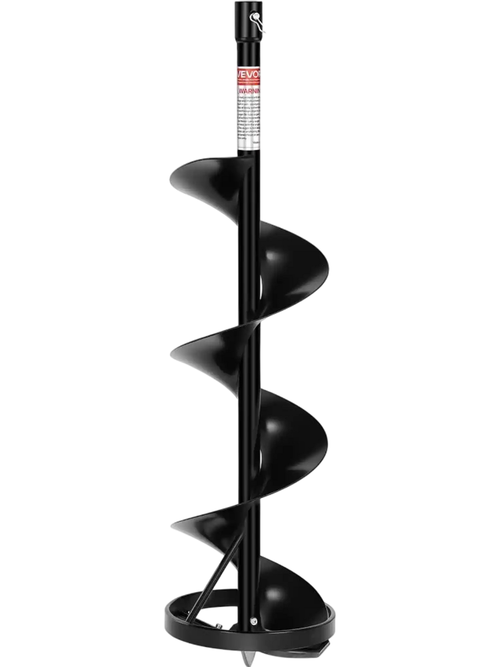 VEVOR Ice Auger Drill Bit, 8" Dia. High-Strength Steel Ice Fishing Augers, Weather-Resistant Spiral Drill Bits Replacement with Center Tip, Compatible with Electric/ Gas Powered Augers