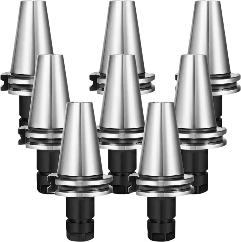 VEVOR 8Pcs 2.76'' CAT40-ER16 COLLET CHUCKS Tool Holder Set CNC Tested Heavy Duty