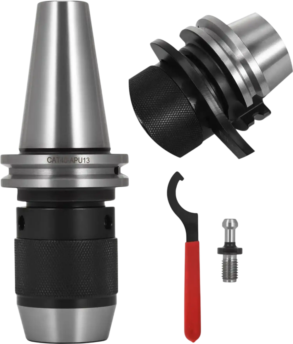 VEVOR Integrated CAT40 Collet Chuck Keyless Drill Chuck 1/2 inch for CAT40 CNC Engraving Machine & Milling Lathe Tool (CAT40)