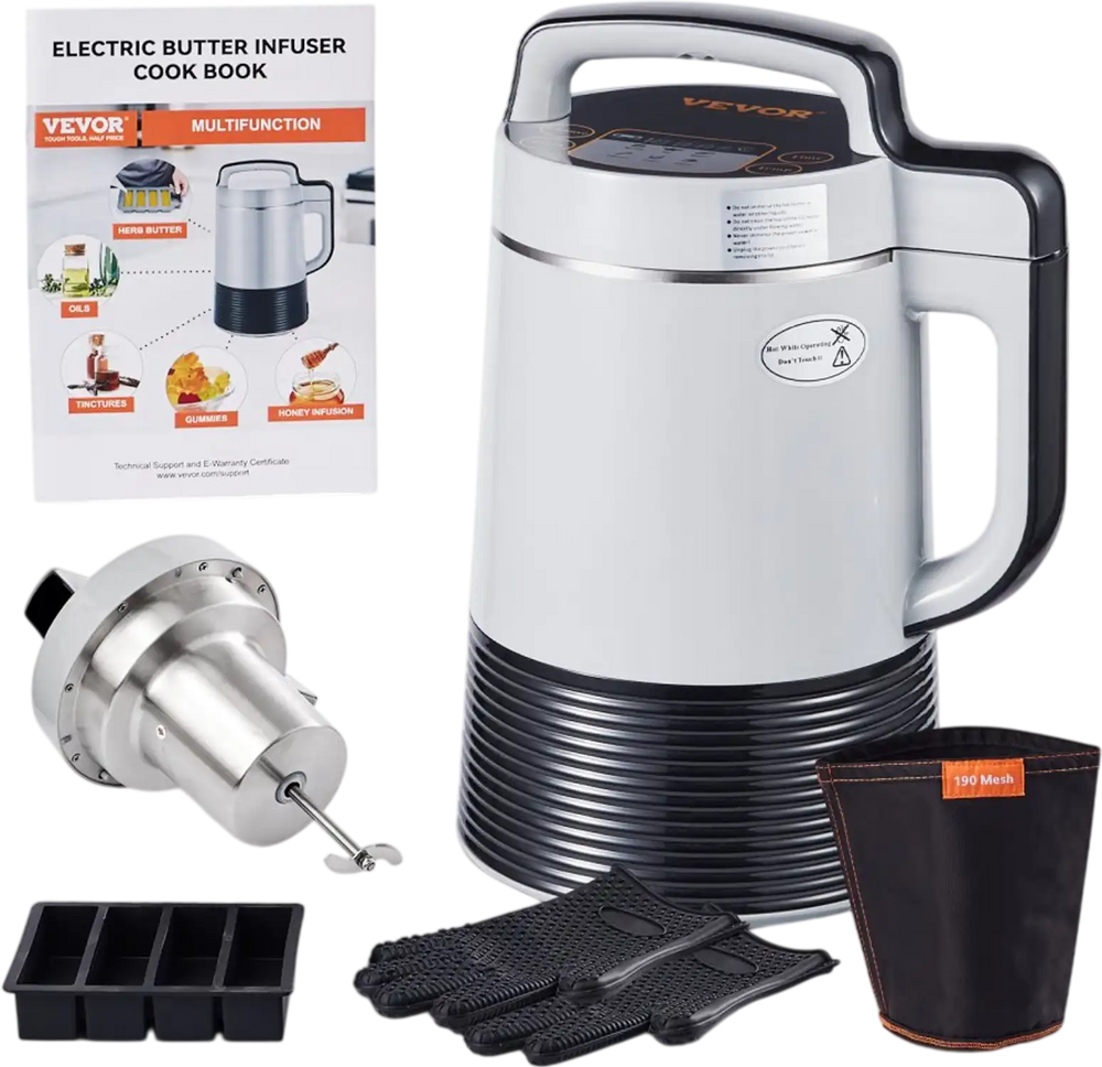 VEVOR Butter Maker Machine, 6 Functions Herbal Infuser, Magic Butter Machine & Oil Infusion Machine with Customizable Temperature And Time, Herbal Recipe Book & All Accessories Included