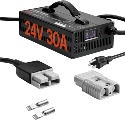 Vevor Battery Charger 24V 30A Smart Fully Automatic Forklift Golf Cart Lead-Acid New