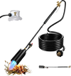 VEVOR Propane Torch Weed Burner 36" 600,000 BTU High Output with 10 ft Hose, for Garden Road Ice Snow Melting, Adjustable Flame, Heavy Duty Blow Torch with Turbo Trigger & Self Igniter, Flamethrower