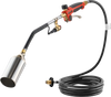 VEVOR Propane Torch Weed Burner, High Output 1,800,000 BTU with 10 ft Hose, Heavy Duty Blow Torch with Adjustable Flame and Turbo Trigger Push Button Igniter, Flamethrower Kit for Garden Ice Snow Road