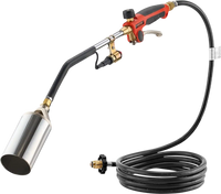 VEVOR Propane Torch Weed Burner, High Output 1,800,000 BTU with 10 ft Hose, Heavy Duty Blow Torch with Adjustable Flame and Turbo Trigger Push Button Igniter, Flamethrower Kit for Garden Ice Snow Road
