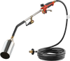 VEVOR Propane Torch Weed Burner, High Output 2,400,000 BTU with 10 ft Hose, Heavy Duty Blow Torch with Adjustable Flame and Turbo Trigger Push Button Igniter, Flamethrower Kit for Garden Ice Snow Road